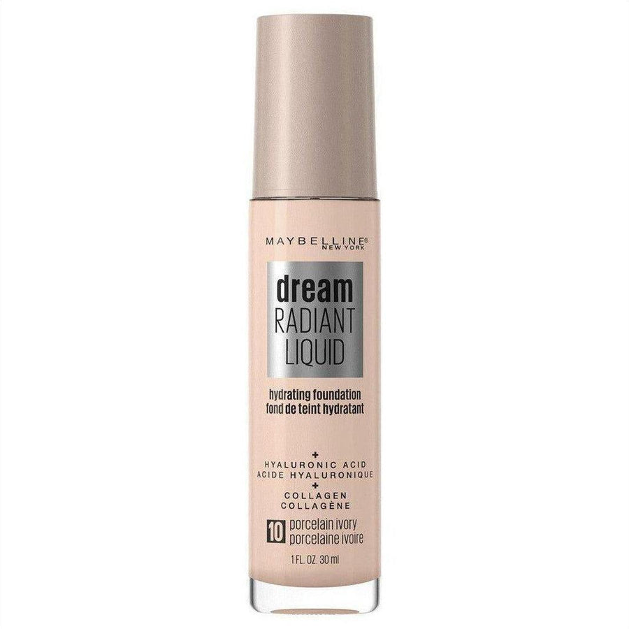 Maybelline Dream Radiant Liquid Hydrating Foundation - Porcelain Ivory 10 30 mL - Cosmetics Fragrance Direct-041554579079