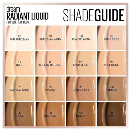 Maybelline Dream Radiant Liquid Hydrating Foundation - Sand Beige 60 30ml - Cosmetics Fragrance Direct-55500084