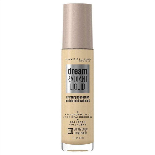 Maybelline Dream Radiant Liquid Hydrating Foundation - Sand Beige 60 30ml - Cosmetics Fragrance Direct-55500084