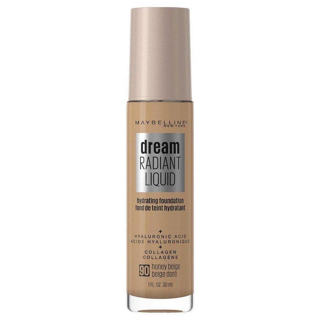 Maybelline Dream Radiant Liquid Hydrating Foundation with Hyaluronic Acid - Honey Beige 90 - Cosmetics Fragrance Direct-37346612