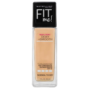 Maybelline Fit Me Dewy & Smooth Luminous Liquid Foundation - Natural Beige 220 - Cosmetics Fragrance Direct-68632372