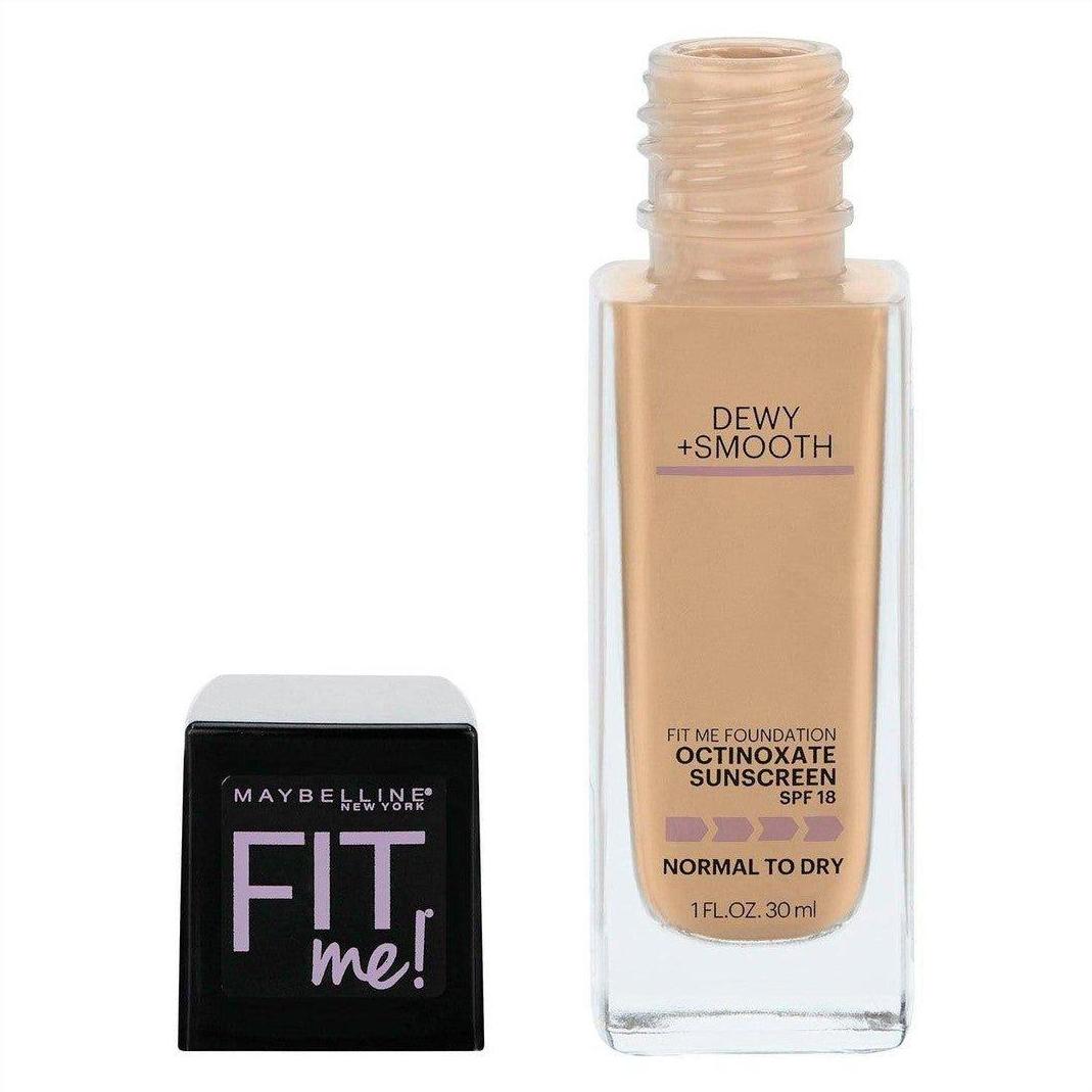 Maybelline Fit Me Dewy & Smooth Luminous Liquid Foundation - Sandy Beige 210 - Cosmetics Fragrance Direct-041554238709