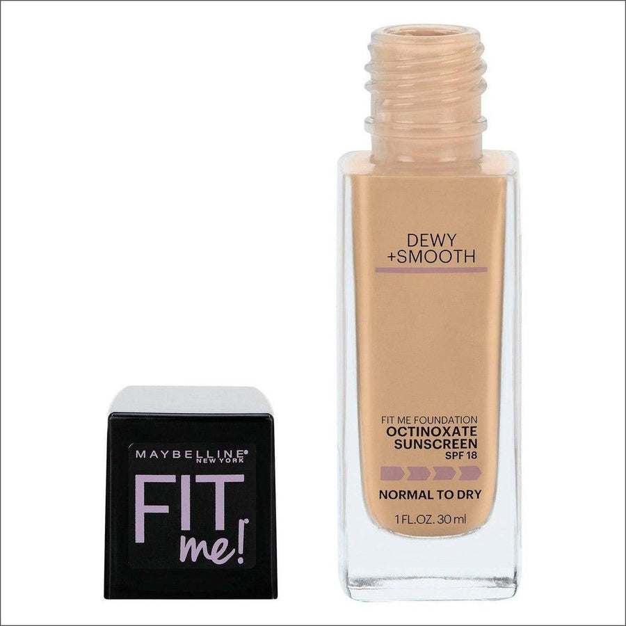 Maybelline Fit Me Dewy & Smooth Luminous Liquid Foundation - Sandy Beige 210 - Cosmetics Fragrance Direct-041554238709
