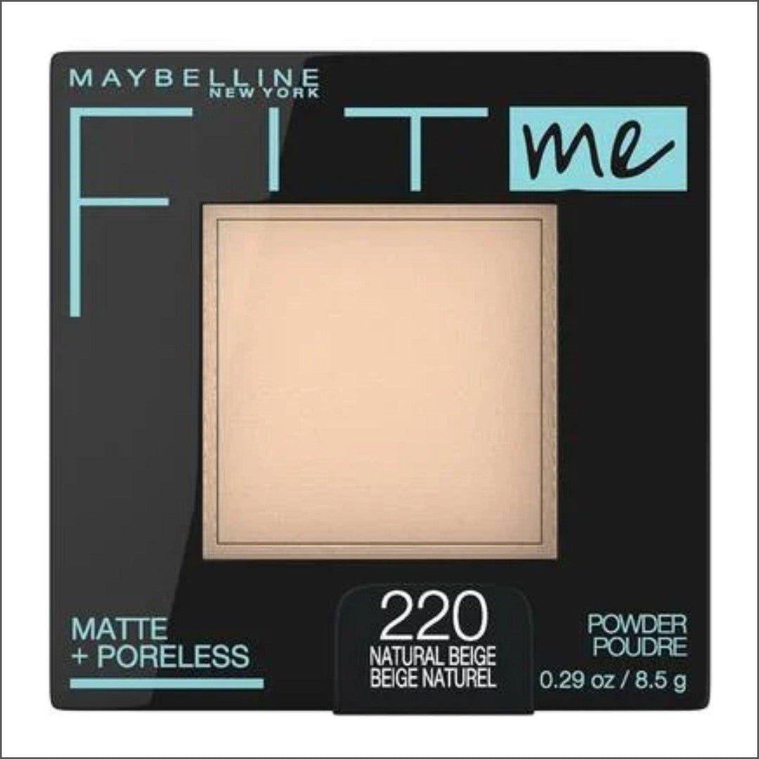 Maybelline Fit Me Matte + Poreless Pressed Powder - 220 Natural Beige - Cosmetics Fragrance Direct-041554433814