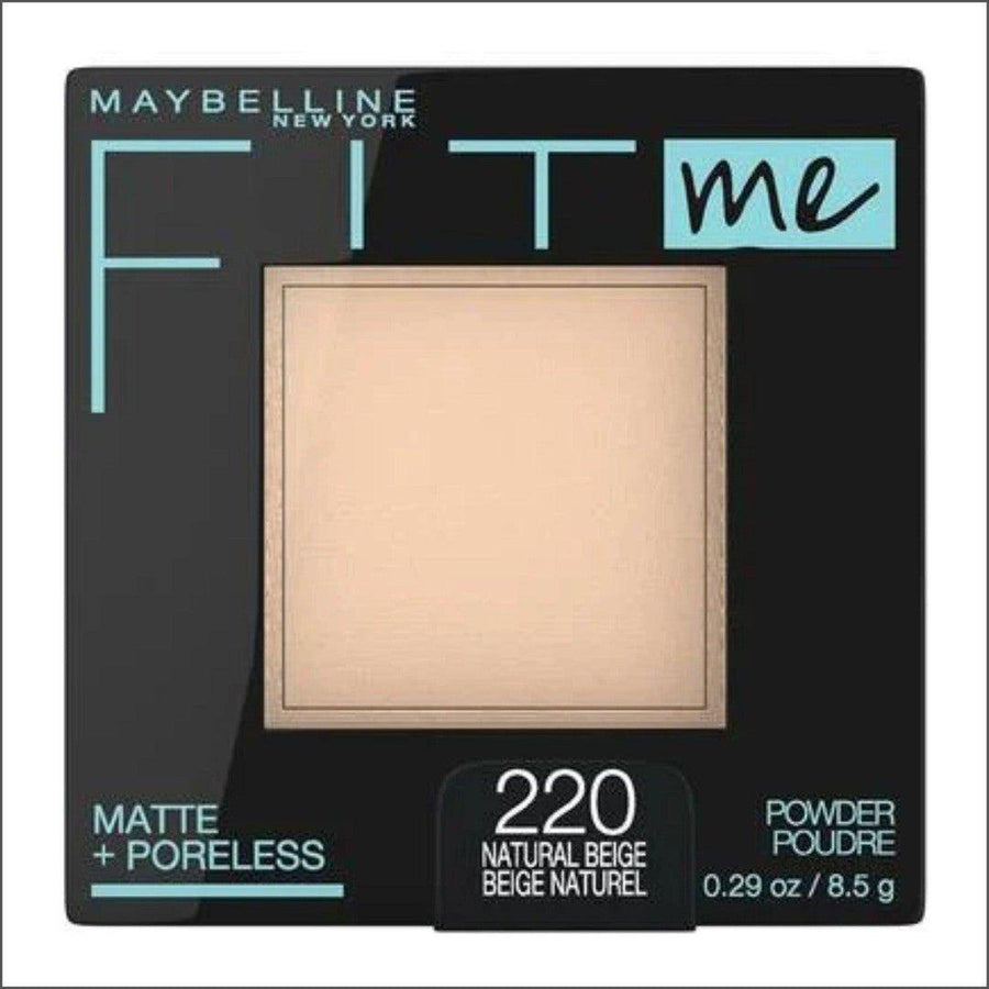 Maybelline Fit Me Matte + Poreless Pressed Powder - 220 Natural Beige - Cosmetics Fragrance Direct-041554433814