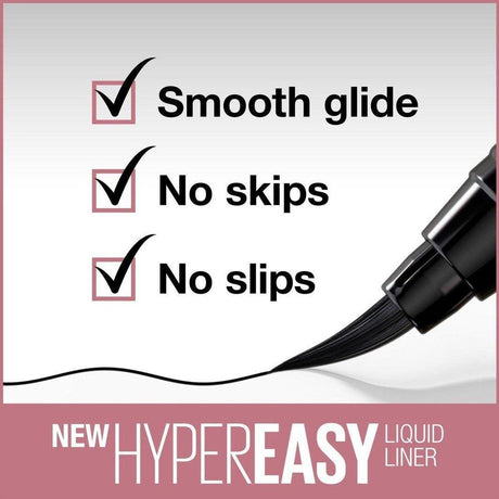Maybelline HyperEasy Brush Tip Liquid Liner - Black 001 - Cosmetics Fragrance Direct-041554588736