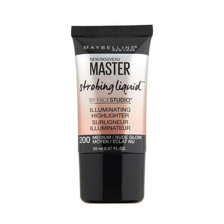 Maybelline Master Strobe Liquid Highlighter Medium / Nude Glow 200 - Cosmetics Fragrance Direct-041554493665