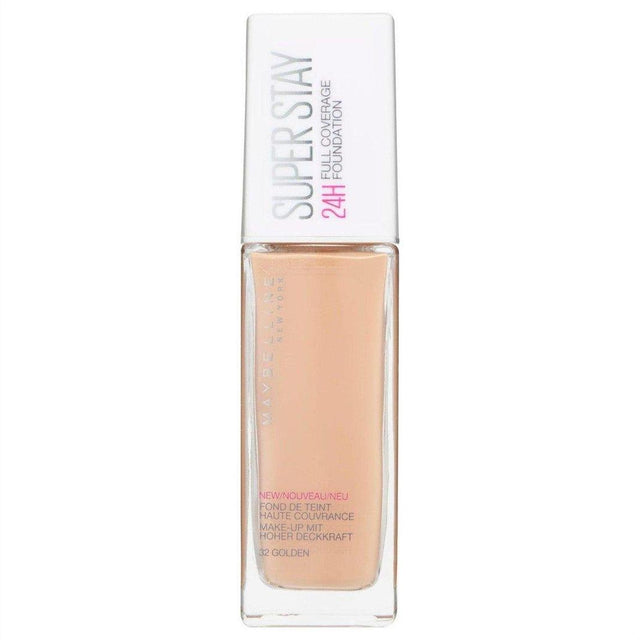 Maybelline SuperStay 24HR Full Coverage Liquid Foundation - Golden 32 - Cosmetics Fragrance Direct-3600531401924
