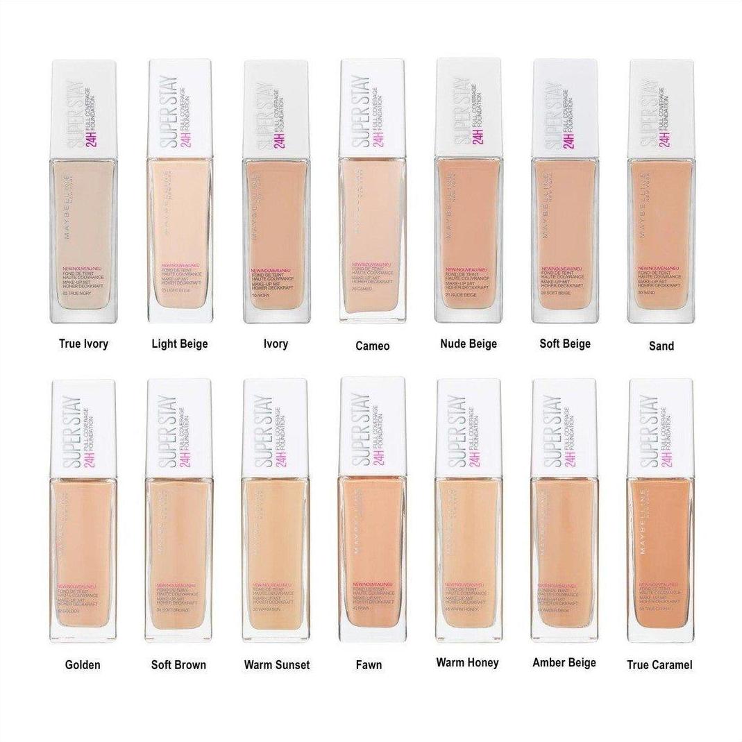 Maybelline SuperStay 24HR Full Coverage Liquid Foundation - Soft Beige 28 - Cosmetics Fragrance Direct-3600531401955