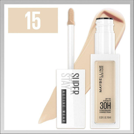 Maybelline Superstay Active Wear 30h Longwear Concealer - 15 Light - Cosmetics Fragrance Direct-3600531647940