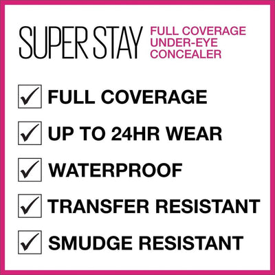 Maybelline SuperStay Full Coverage Under-Eye Liquid 25 Medium 7 mL - Cosmetics Fragrance Direct-30175570