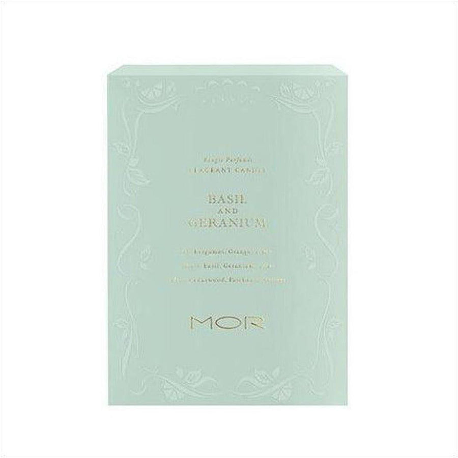 MOR Basil & Geranium Candle 380g - Cosmetics Fragrance Direct-9332402023167