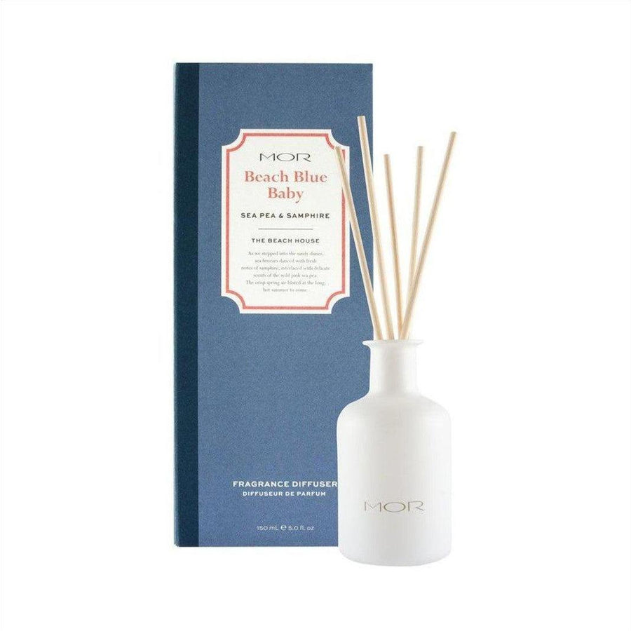 Mor Beach Blue Baby Sea Pea & Samphire Reed Diffuser 150ml - Cosmetics Fragrance Direct-9332402029947