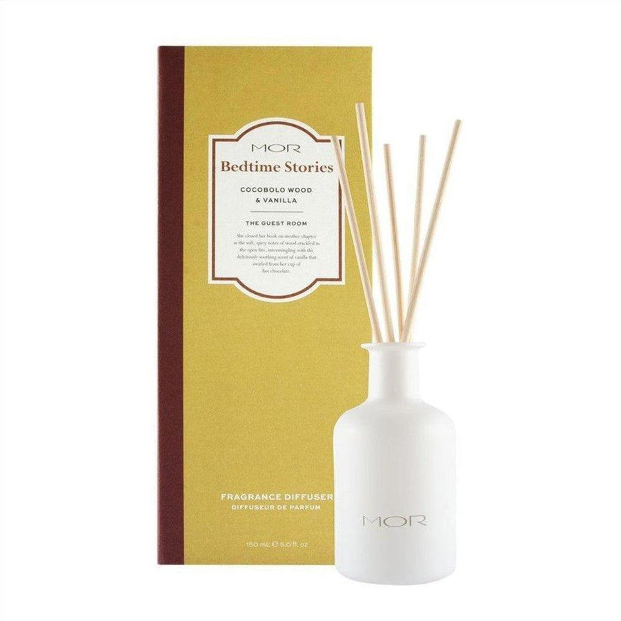 Mor Bedtime Stories Cocobolo Wood & Vanilla Reed Diffuser 150ml - Cosmetics Fragrance Direct-9332402029916