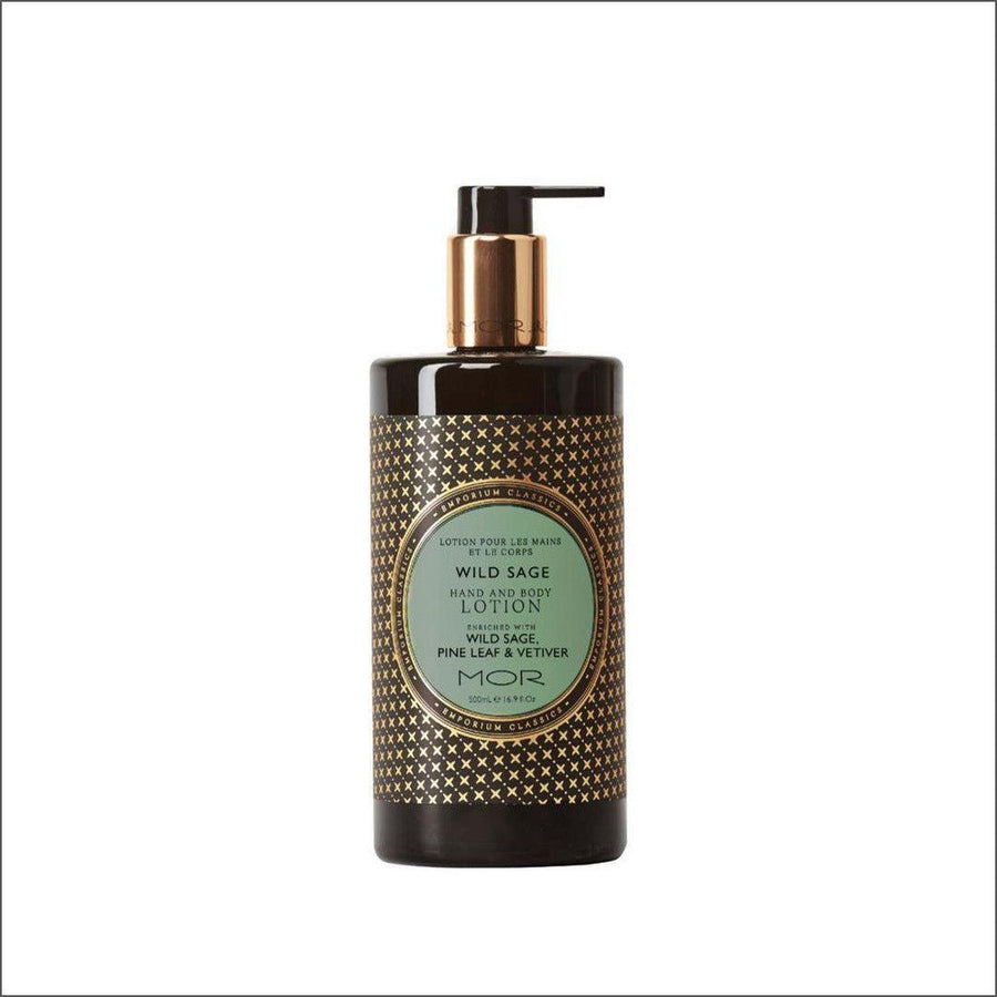 MOR Emporium Classics Wild Sage Hand & Body Lotion 500ml - Cosmetics Fragrance Direct-9332402028315