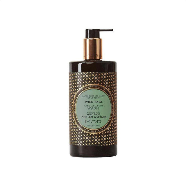 MOR Emporium Classics Wild Sage Hand & Body Wash 500ml - Cosmetics Fragrance Direct-9332402028308