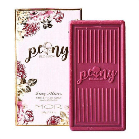 MOR Peony Blossom Triple Milled Soap 180g - Cosmetics Fragrance Direct-9332402025499