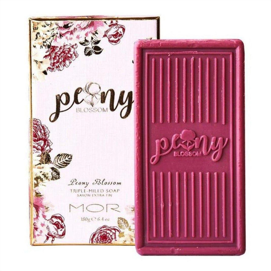 MOR Peony Blossom Triple Milled Soap 180g - Cosmetics Fragrance Direct-9332402025499