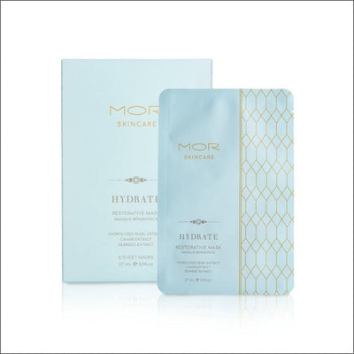 Mor Skincare Hydrate Restorative Mask 5 Pack Sheet Masks - Cosmetics Fragrance Direct-9332402029244