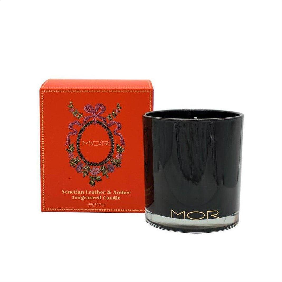 MOR Venetian Leather & Amber Candle