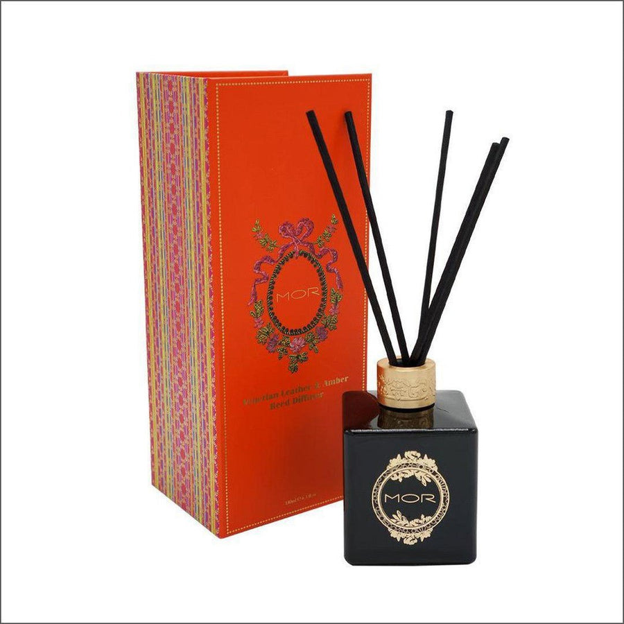 MOR Venetian Leather & Amber Reed Diffuser - Cosmetics Fragrance Direct-9332402029282