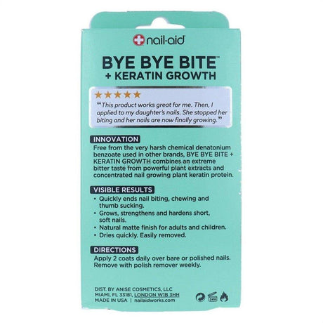 Nail-Aid Bye Bye Bite + Keratin Anti Nail Biting Treatment 15ml - Cosmetics Fragrance Direct-839186089529
