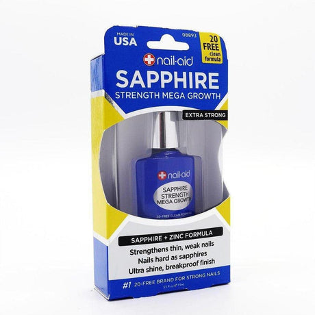 Nail-Aid Sapphire Strength Mega Growth Extra Strong Nail Treatment 15ml - Cosmetics Fragrance Direct-839186088935