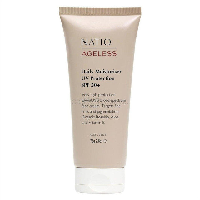 Natio Ageless Daily Moisturiser UV Protection SPF 50+ 75g - Cosmetics Fragrance Direct-9316542148621