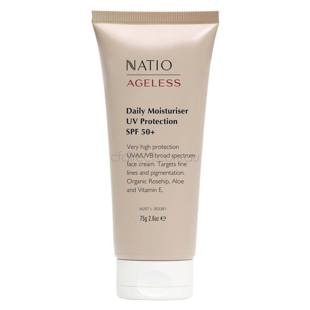 Natio Ageless Daily Moisturiser UV Protection SPF 50+ 75g