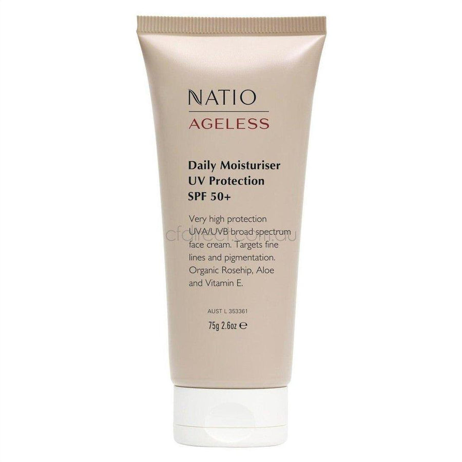 Natio Ageless Daily Moisturiser UV Protection SPF 50+ 75g - Cosmetics Fragrance Direct-9316542148621