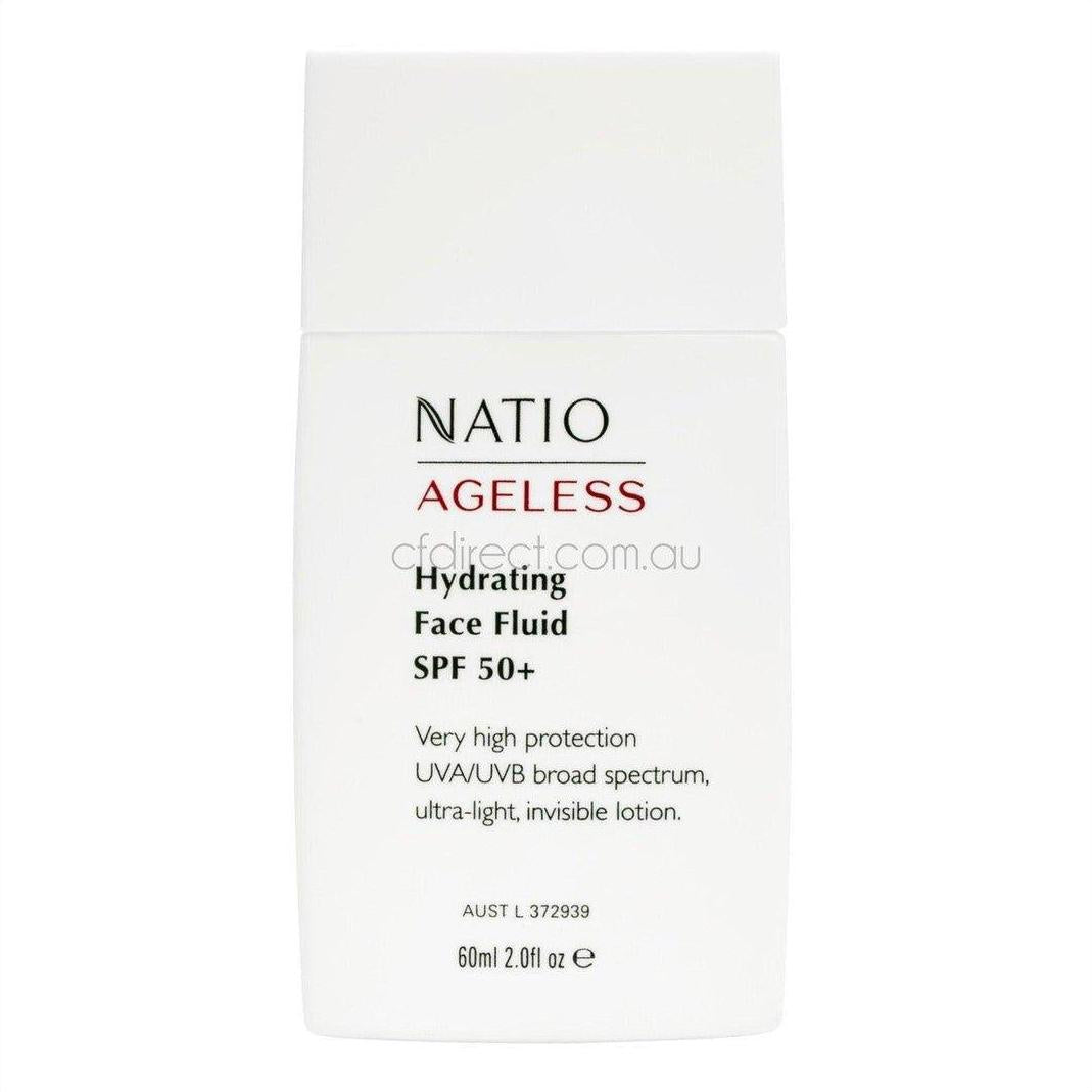 Natio Ageless Hydrating Face Fluid SPF 50+ 60ml - Cosmetics Fragrance Direct-9316542148577