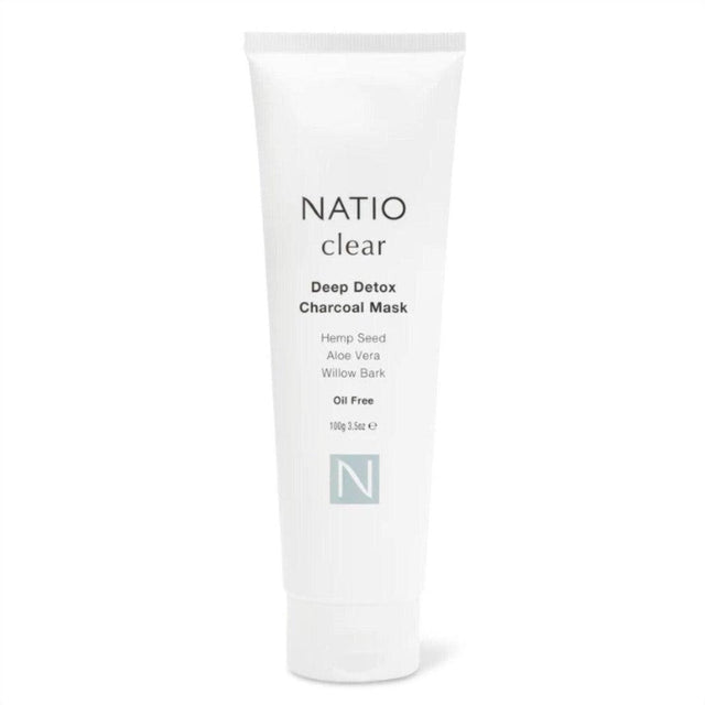 Natio Clear Deep Detox Charcoal Mask 100g - Cosmetics Fragrance Direct-9316542146818
