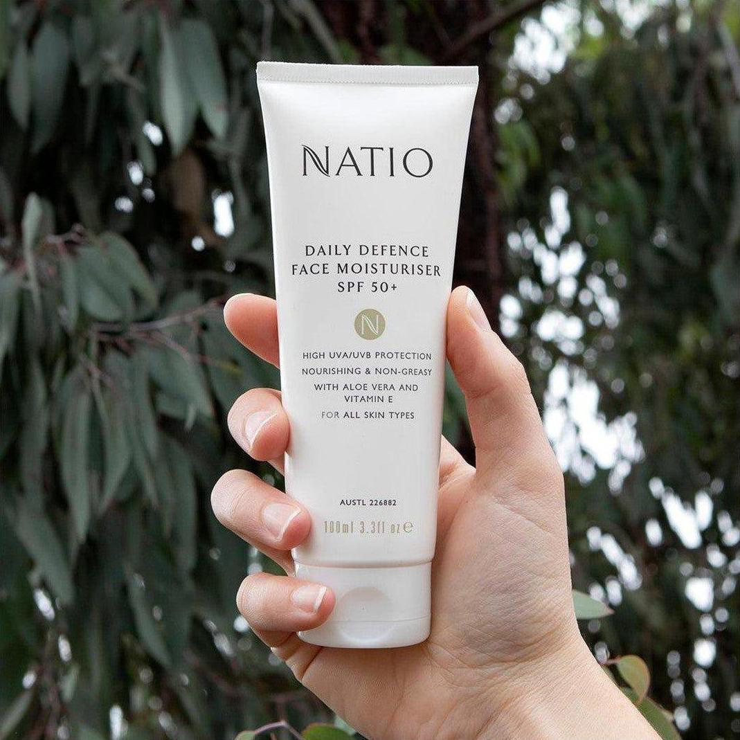 Natio Daily Defence Face Moisturiser SPF 50+ 100ml - Cosmetics Fragrance Direct-9316542134648