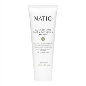 Natio Daily Defence Face Moisturiser SPF 50+ 100ml - Cosmetics Fragrance Direct-9316542134648