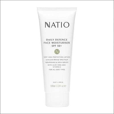 Natio Daily Defence Face Moisturiser SPF 50+ 100ml - Cosmetics Fragrance Direct-9316542134648