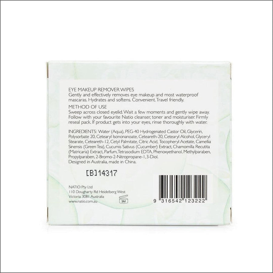 Natio Eye Makeup Remover Wipes 30 Wipes - Cosmetics Fragrance Direct-9316542123222