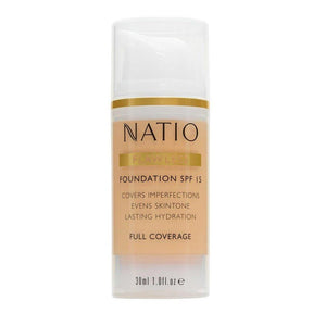 Natio Flawless Foundation SPF 15 Light Honey 30ml - Cosmetics Fragrance Direct-9316542130916