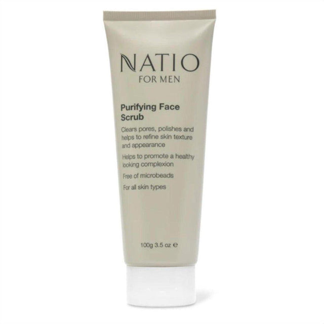 Natio For Men Purifying Face Scrub 100g - Cosmetics Fragrance Direct-9316542116521