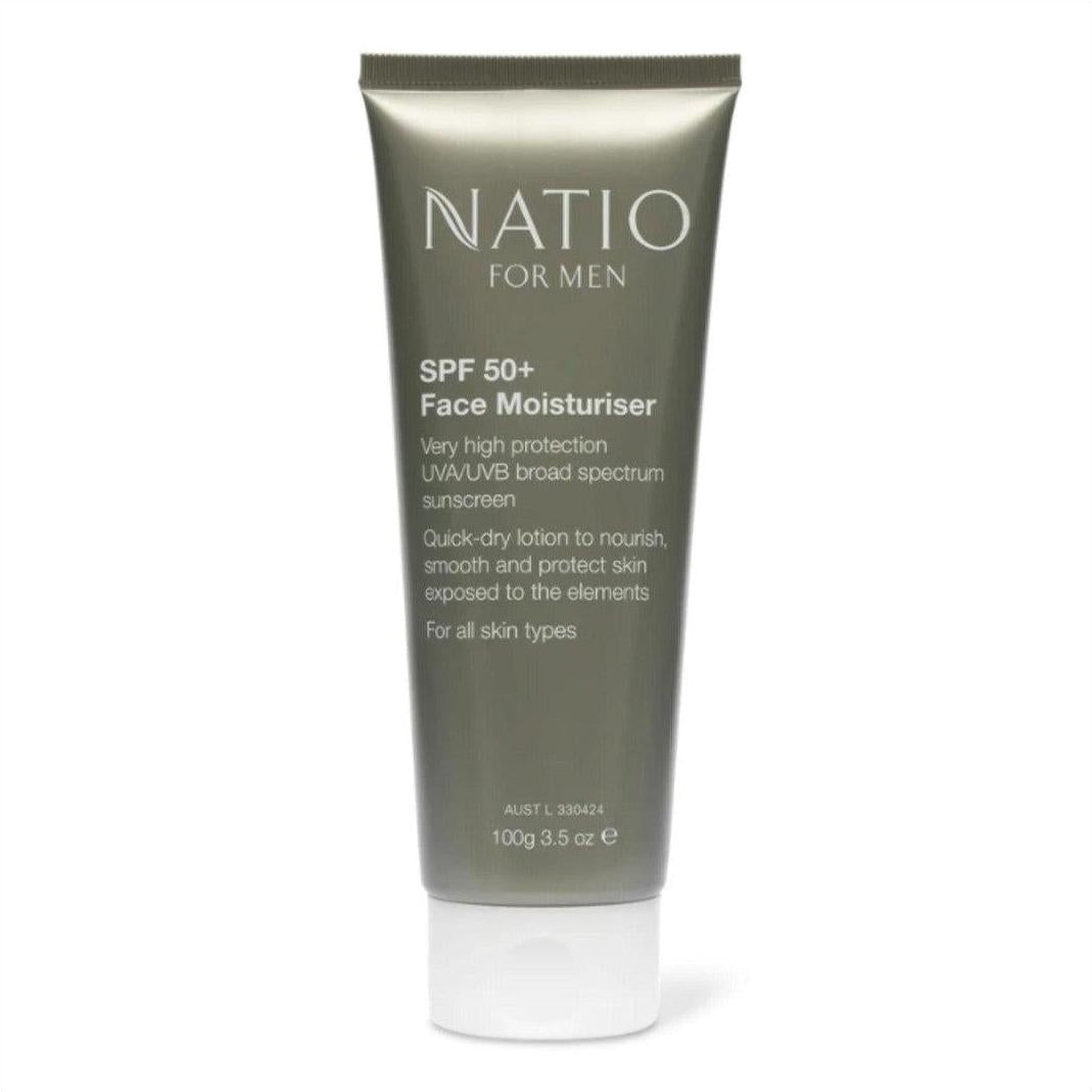 Natio For Men SPF 50+ Face Moisturiser 100g - Cosmetics Fragrance Direct-9316542143541