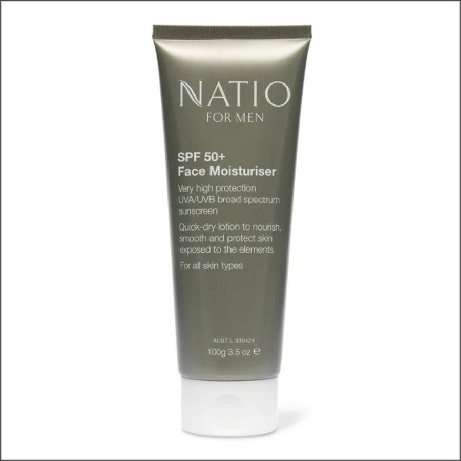 Natio For Men SPF 50+ Face Moisturiser 100g - Cosmetics Fragrance Direct-9316542143541