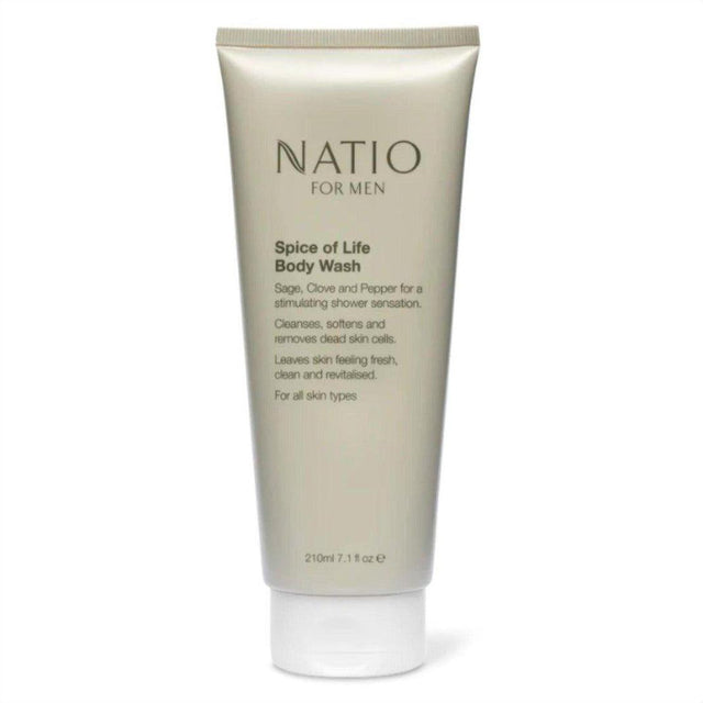 Natio For Men Spice Of Life Body Wash 210ml - Cosmetics Fragrance Direct-9316542128159