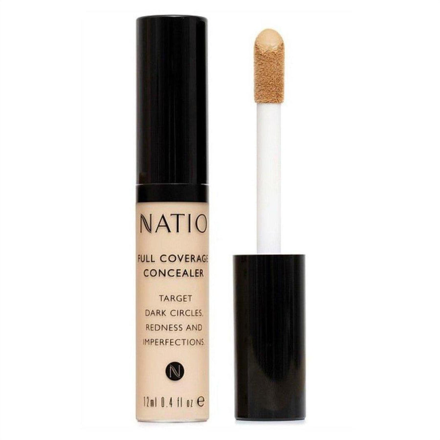 Natio Full Coverage Concealer Light 12ml - Cosmetics Fragrance Direct-9316542146689