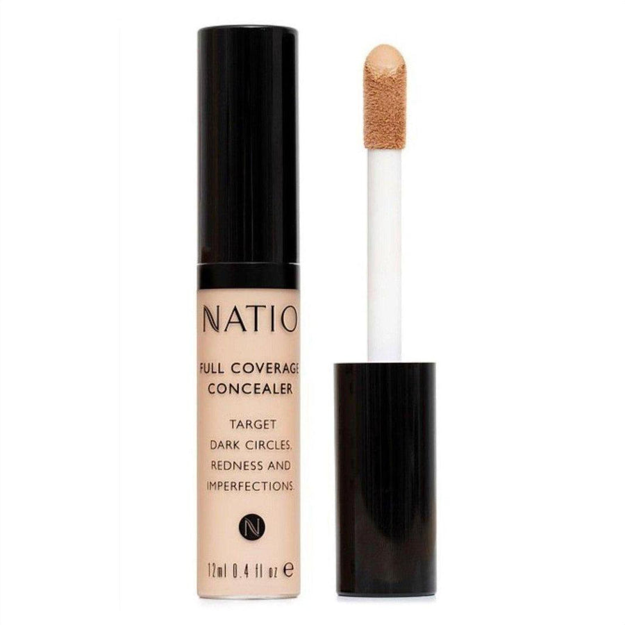 Natio Full Coverage Concealer Medium 12ml - Cosmetics Fragrance Direct-9316542146696