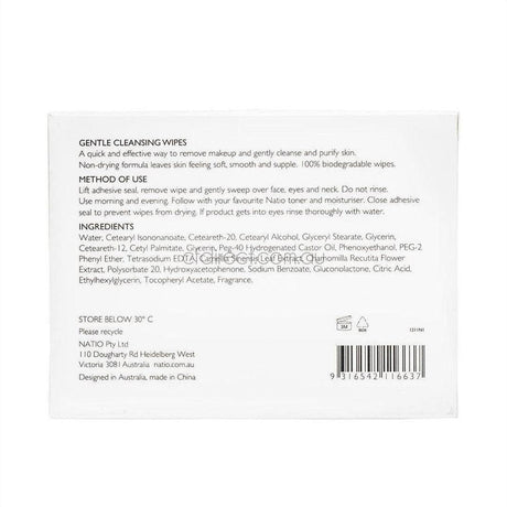 Natio Gentle Cleansing Wipes 24 Wipes - Cosmetics Fragrance Direct-9316542116637
