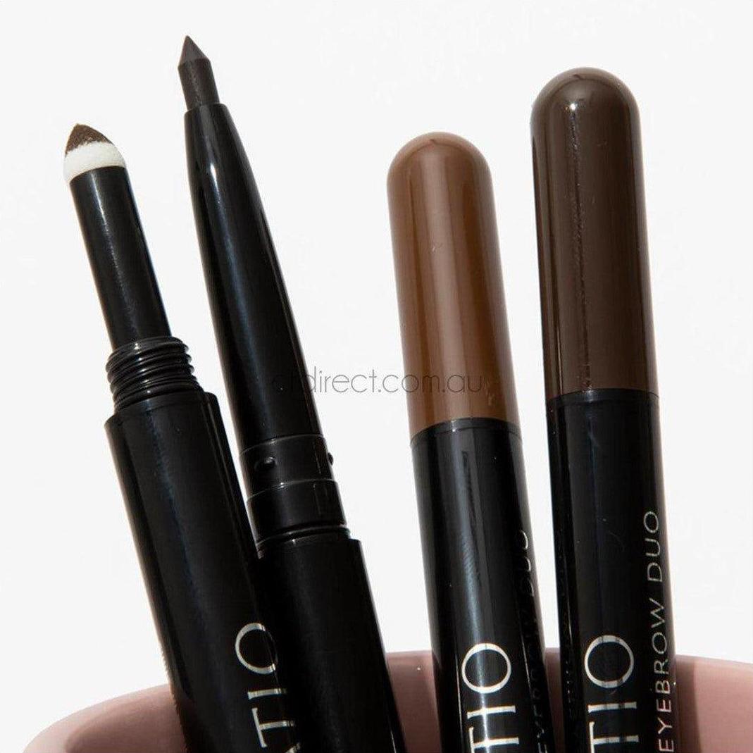 Natio Mechanical Eyebrow Duo - Dark Brown 0.7g - Cosmetics Fragrance Direct-9316542140861