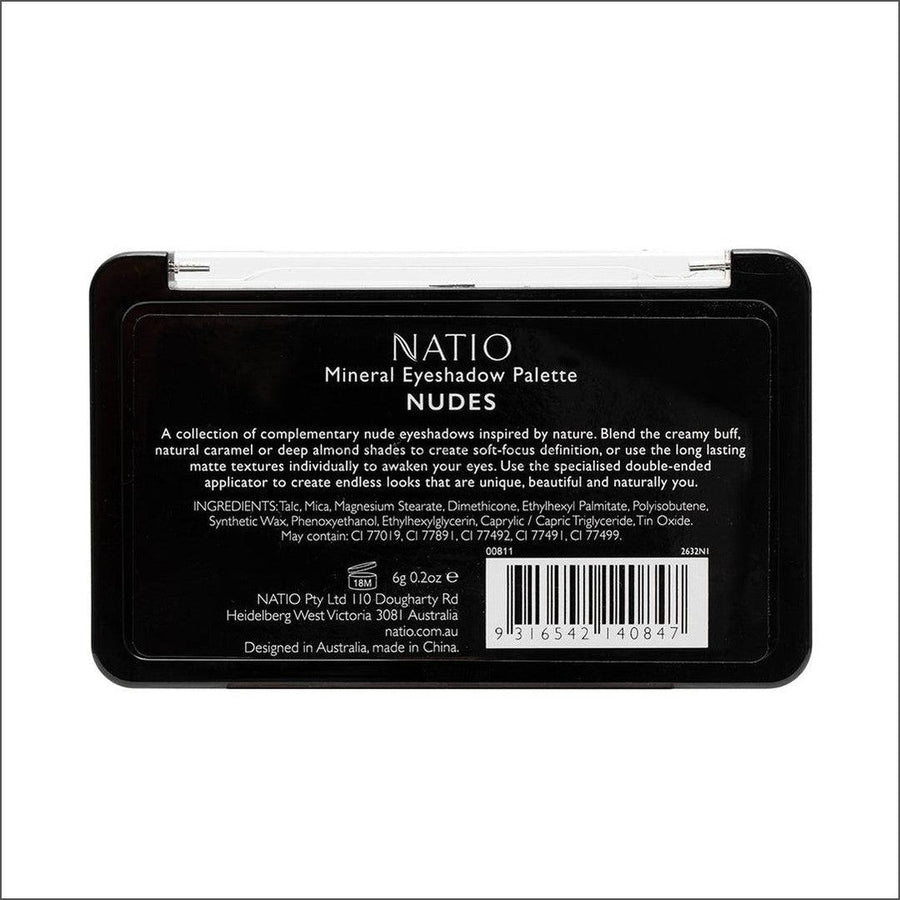 Natio Mineral Eyeshadow Palette Nudes 6g - Cosmetics Fragrance Direct-9316542140847