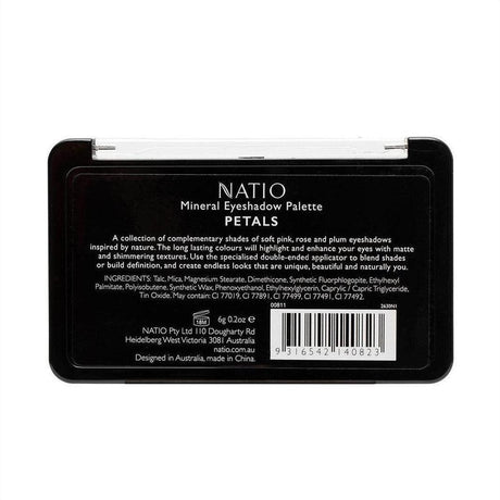 Natio Mineral Eyeshadow Palette Petals 6g - Cosmetics Fragrance Direct-9316542140823