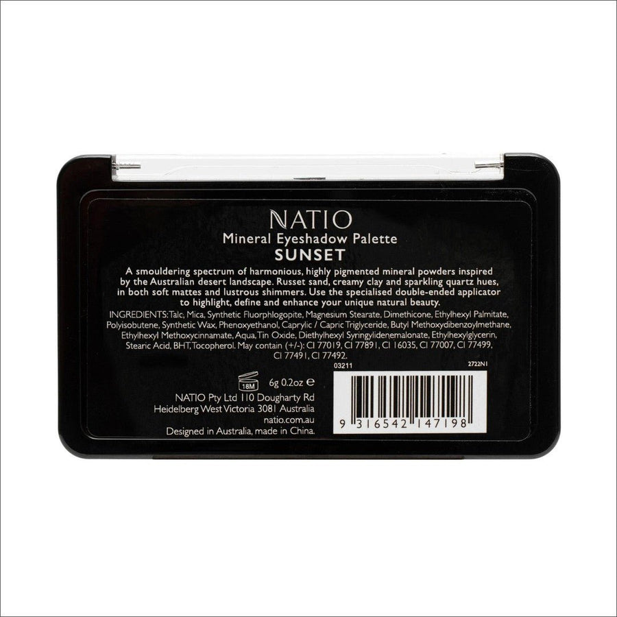 Natio Mineral Eyeshadow Palette - Sunset - Cosmetics Fragrance Direct-9316542147198