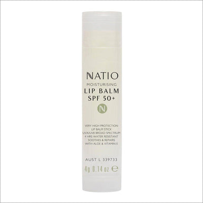 Natio Moisturising Lip Balm SPF 50+ 4g - Cosmetics Fragrance Direct-9316542146719