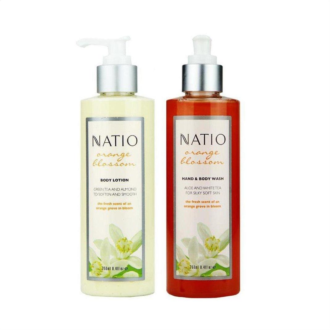 Natio Orange Blossom Hand & Body Wash & Hand Cream Duo